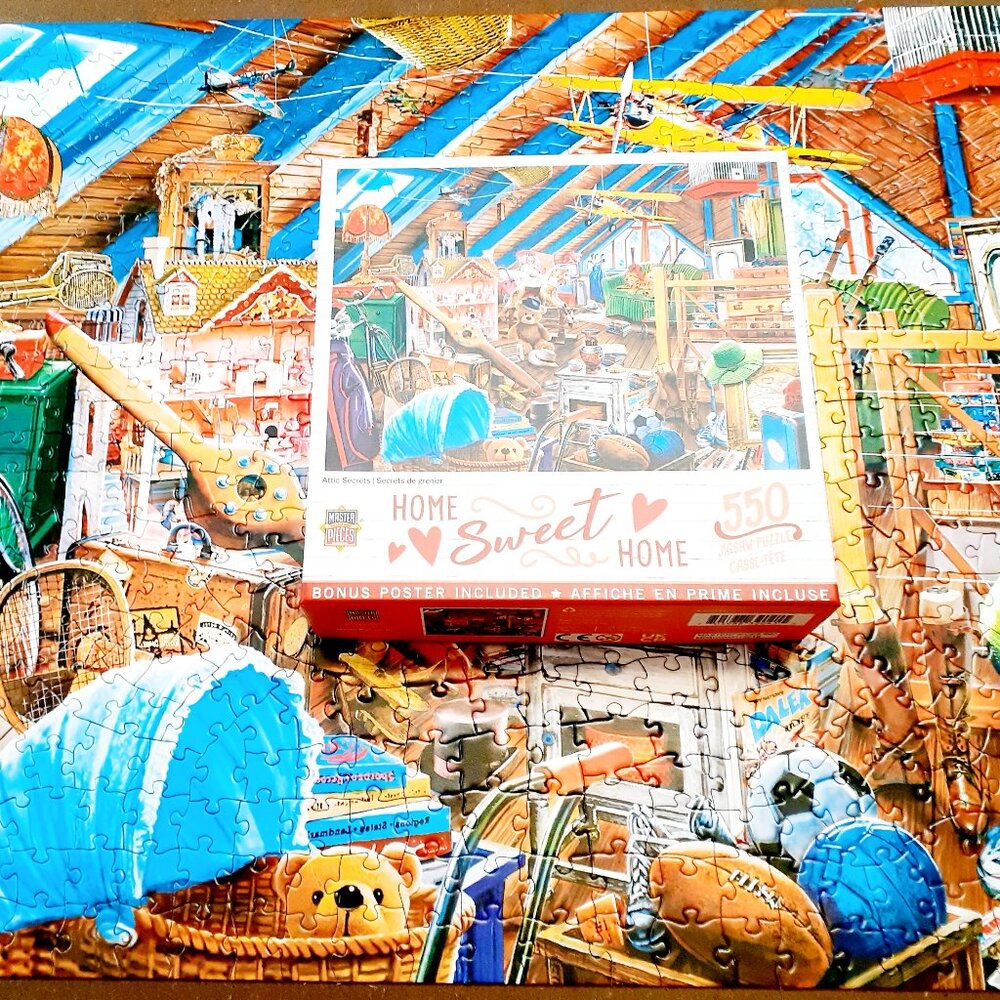 Master Pieces Jigsaw Puzzle 550 Pieces Attic Secrets Home Sweet Complete